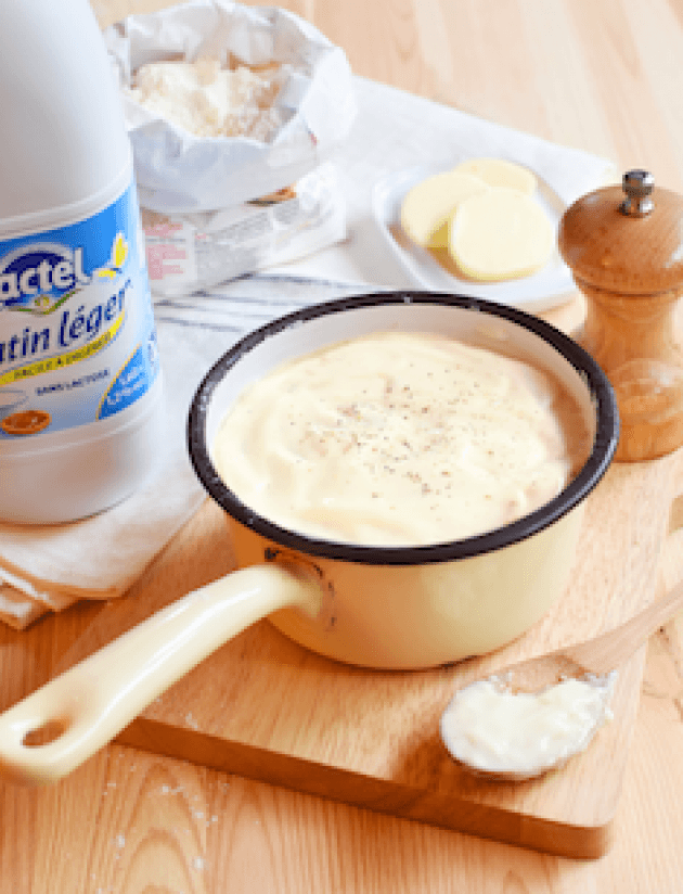 Sauce béchamel pauvre en lactose et sans gluten